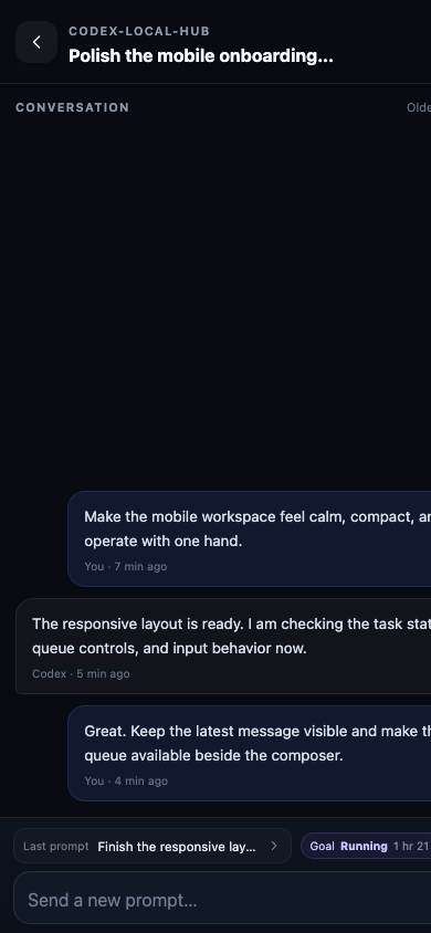 Codex Lookout mobile conversation